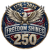 Freedom Shines 250 Faux Mosaic Eagle 1776-2026 - DTF Ready To Press - DTF Dallas 