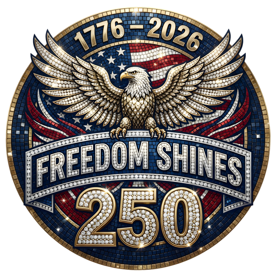 Freedom Shines 250 Faux Mosaic Eagle 1776-2026 - DTF Ready To Press