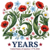 250 Years United States Floral Poppy 1776-2026 - DTF Ready To Press - DTF Dallas 