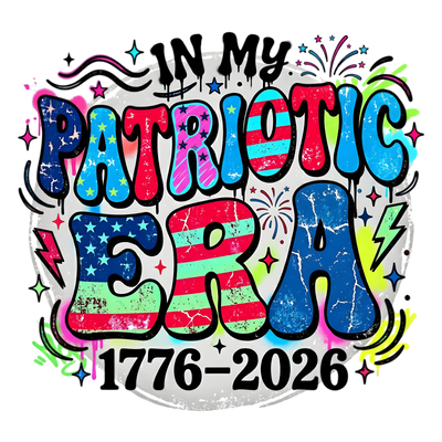 In My Patriotic Era Retro Groovy 1776-2026 - DTF Ready To Press - DTF Dallas 