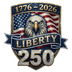 Liberty 250 Faux Mosaic Eagle Shield 1776-2026 - DTF Ready To Press - DTF Dallas 
