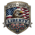 Liberty 250 Faux Rhinestone Eagle Shield 1776-2026 - DTF Ready To Press - DTF Dallas 