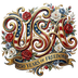 USA 250 Years of Freedom Vintage Rose Floral - DTF Ready To Press - DTF Dallas 
