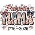 Patriotic Mama Coquette Bow Leopard Flag 1776-2026 - DTF Ready To Press - DTF Dallas 