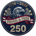 Proud & Free 250 Faux Mosaic Eagle Medallion 1776-2026 - DTF Ready To Press - DTF Dallas 