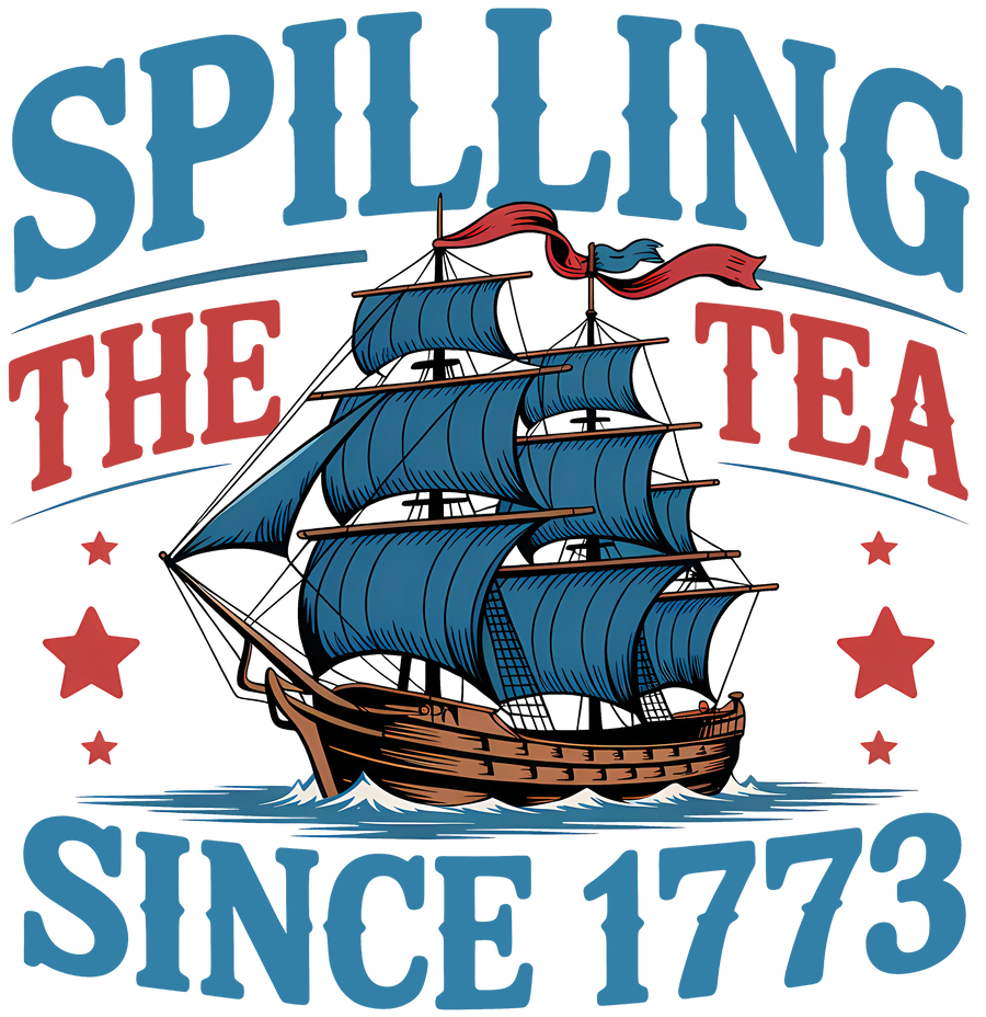 Vintage USA Patriotic Ship Design - DTF Ready To Press