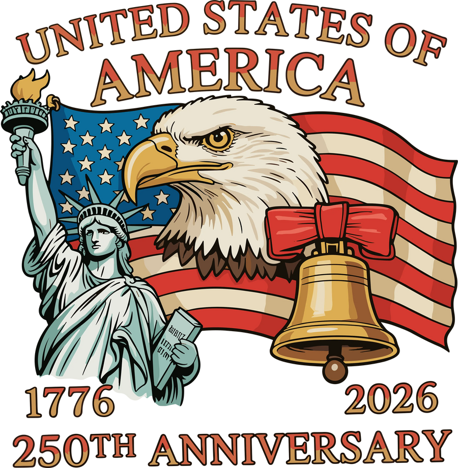 United States of America 250th Anniversary Eagle Design - DTF Ready To Press