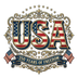 USA 250 Years of Freedom Vintage Emblem Design - DTF Ready To Press - DTF Dallas 