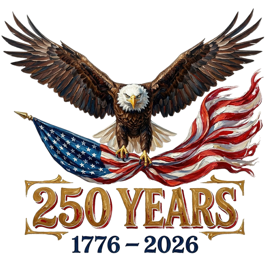 250 Years Soaring Eagle American Flag 1776-2026 - DTF Ready To Press