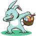 Dabbing Rabbit Easter Design - DTF Ready To Press