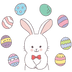 Cute Bunny Easter Design - DTF Ready To Press