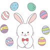 Cute Bunny Easter Design - DTF Ready To Press