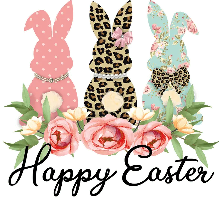 Happy Easter Bunny Design DTF-Ready Press (V1) | DTF Dallas
