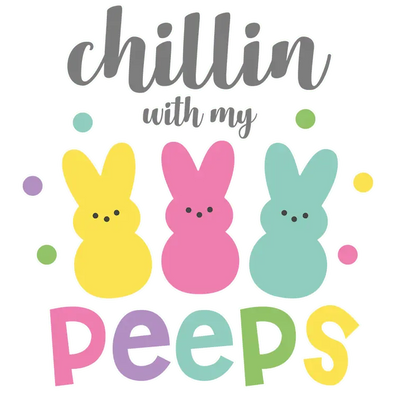 Chilling with My Peeps Easter Bunny Design | DTF Dallas - DTF Dallas 