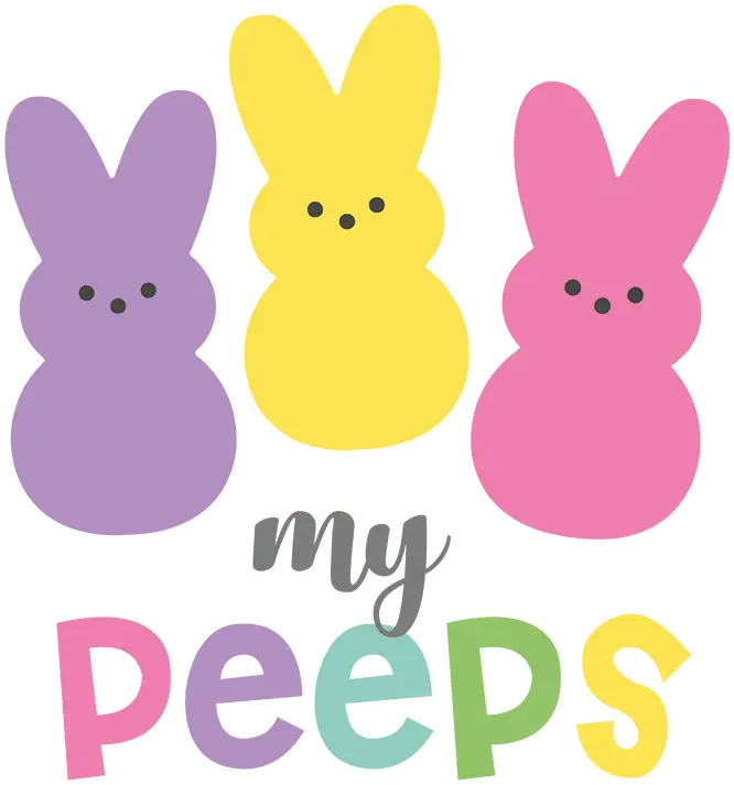 My Peeps Easter Design pressed on a garment