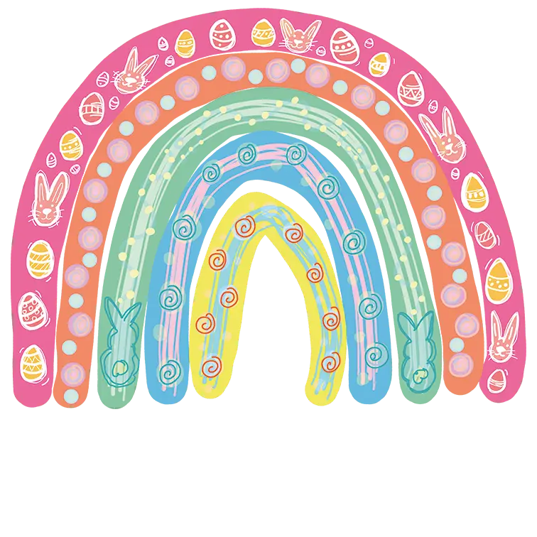 Easter Rainbow Design - DTF Ready To Press