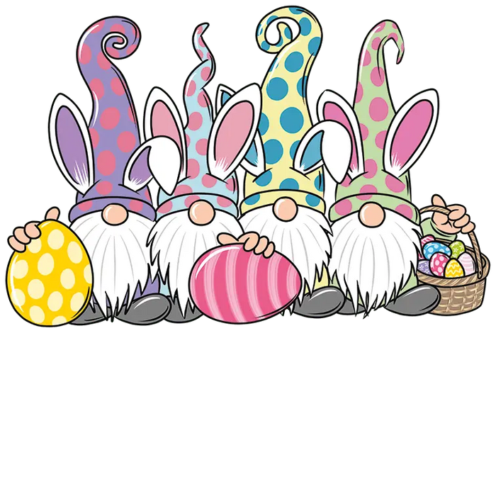 Easter Gnome Design pressed on a garment