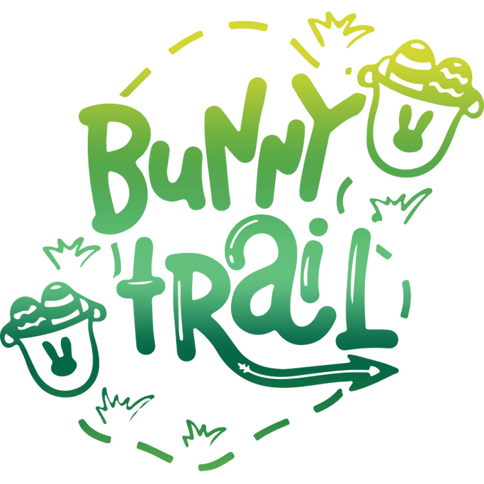 Bunny Trail Easter Design pressed on a garment