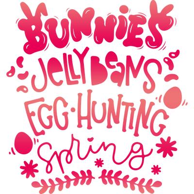 Bunnies Jellybeans Easter Design - DTF Ready To Press - DTF Dallas 