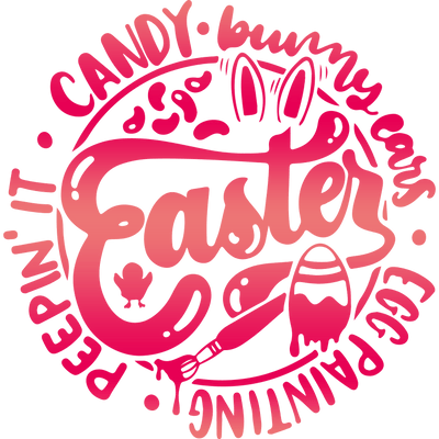 Egg Painting Easter Design - DTF Ready To Press - DTF Dallas 