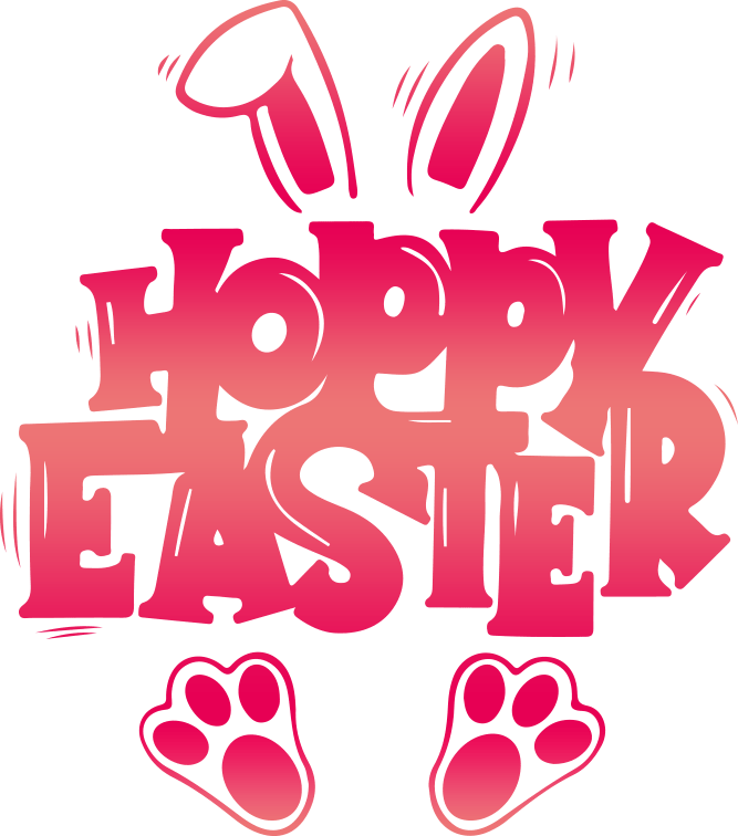 Happy Easter Design pressed on a garment