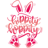 Happy Easter Bunny Design - DTF Ready To Press