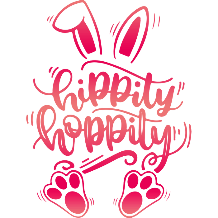 Happy Easter Design  Spring Wishes Collection pressed on a garment