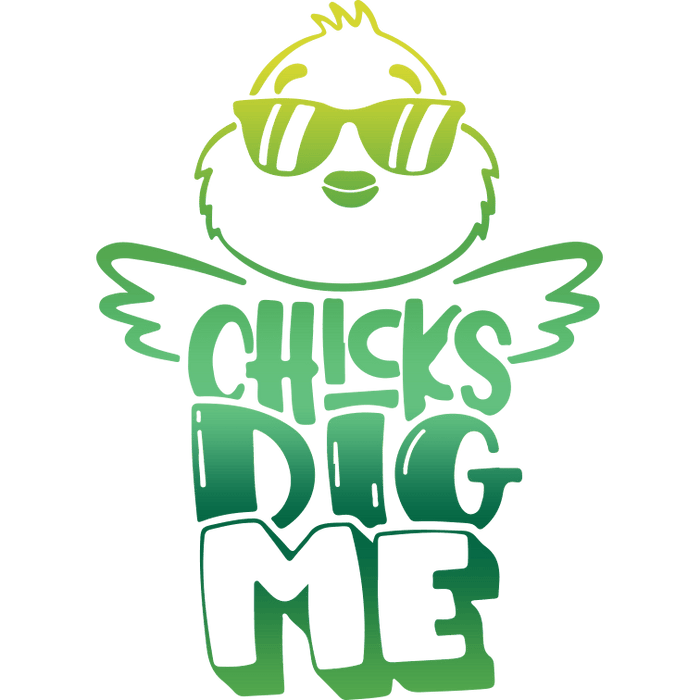 Chicks Dig Me Easter Design pressed on a garment