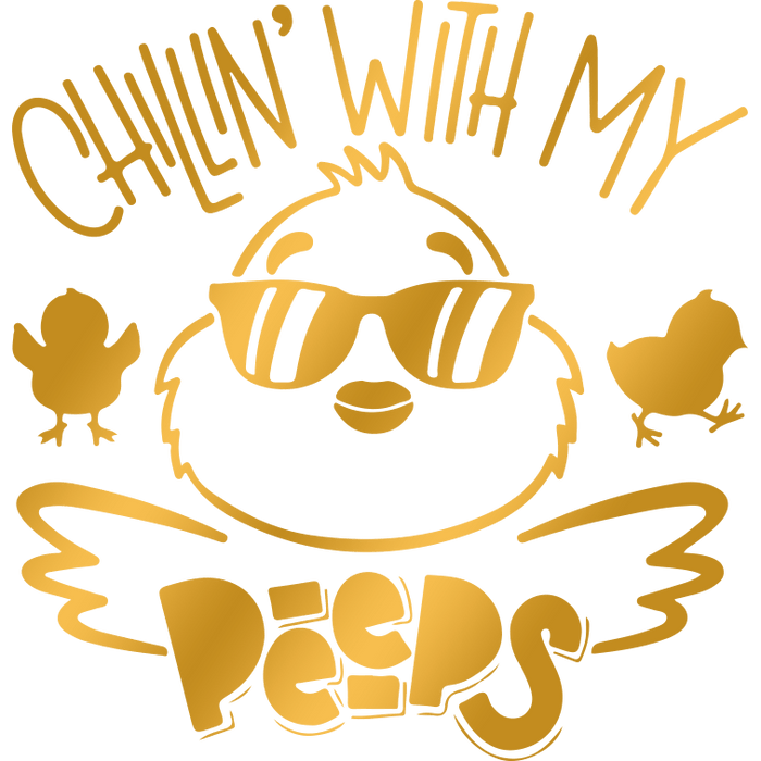 Chilling with My Peeps Easter Ready Press Spring Wishes Collection pressed on a garment
