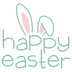 Bunny Happy Easter Design - DTF Ready To Press