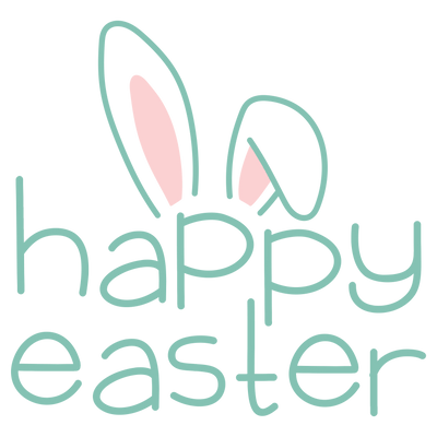 Bunny Happy Easter Design - DTF Ready To Press - DTF Dallas 