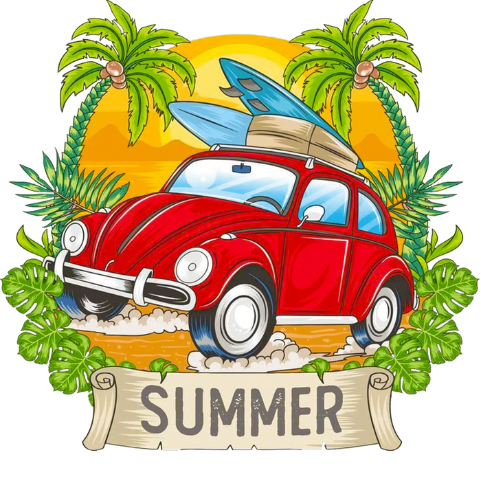 Summer Trip Design pressed on a garment