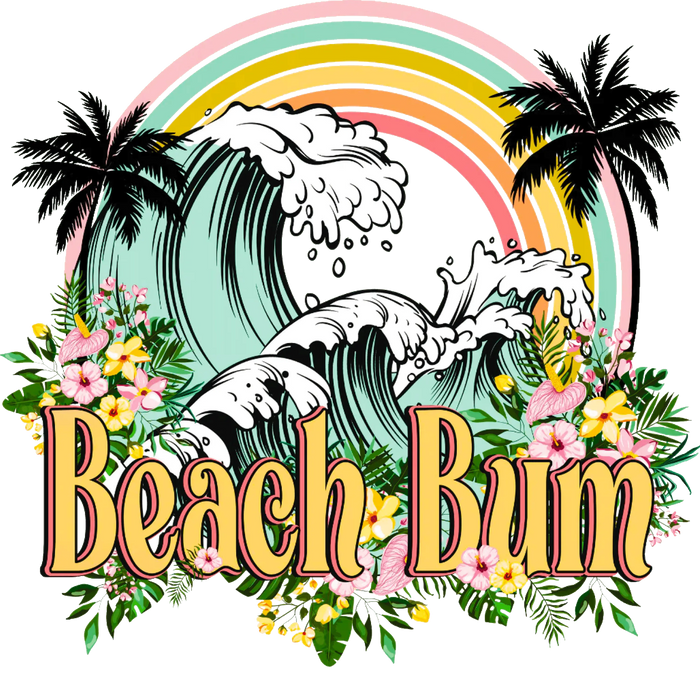 Beach Bom Design pressed on a garment