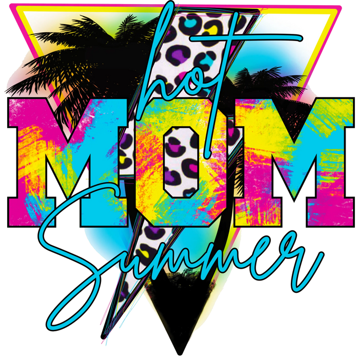 Hot Mom Summer Design  Summer Adventure Collection pressed on a garment