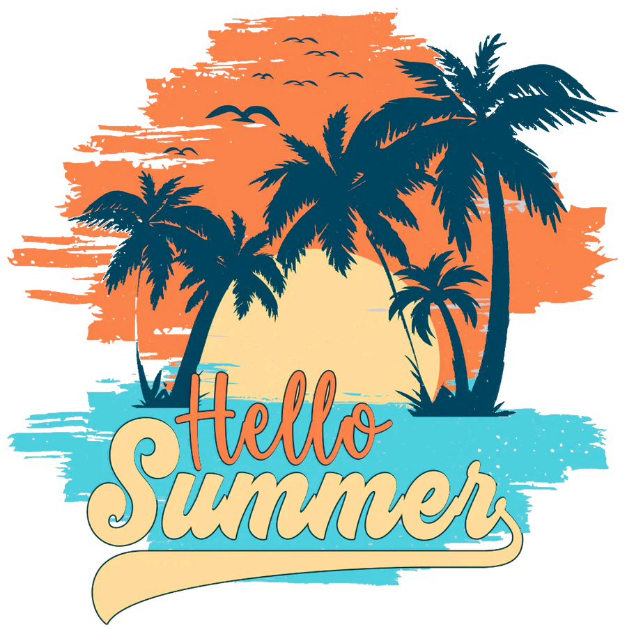 Hello Summer Design DTF-Ready to Press (V6) | DTF Dallas