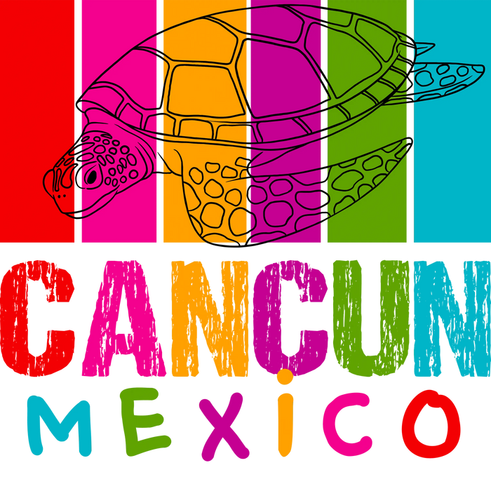 Cancun Mexico Design pressed on a garment