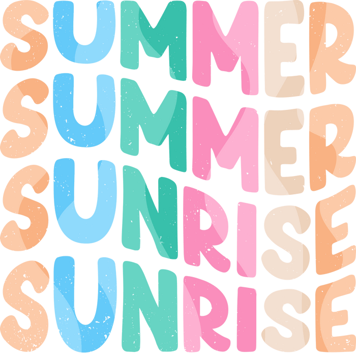 Vintage Summer Design pressed on a garment