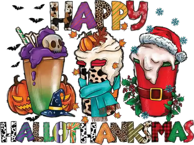 Thanksgiving Hallothanksmas Design | DTF Dallas - DTF Dallas 