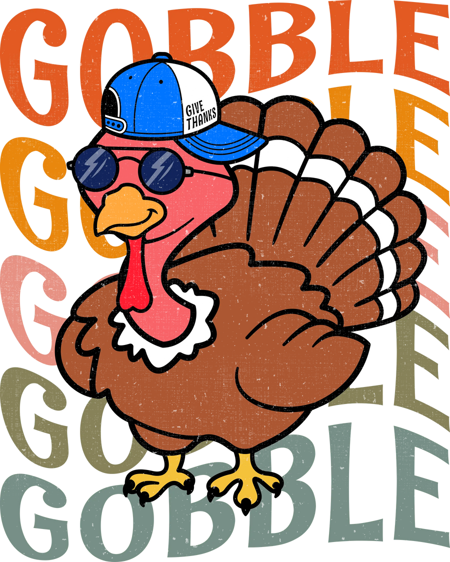 Thanksgiving Gobble Design - DTF Ready To Press