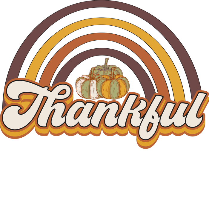 Thanksgiving Thankful Design pressed on a garment
