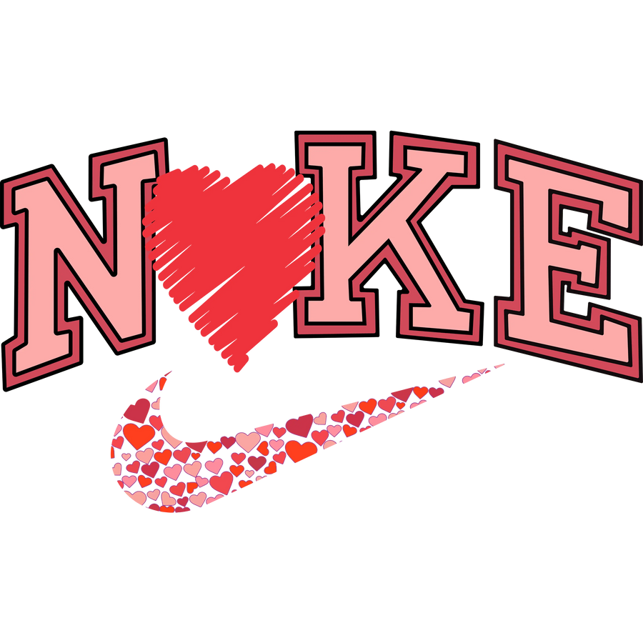 Nike Love Valentine's Day Design - DTF Ready To Press