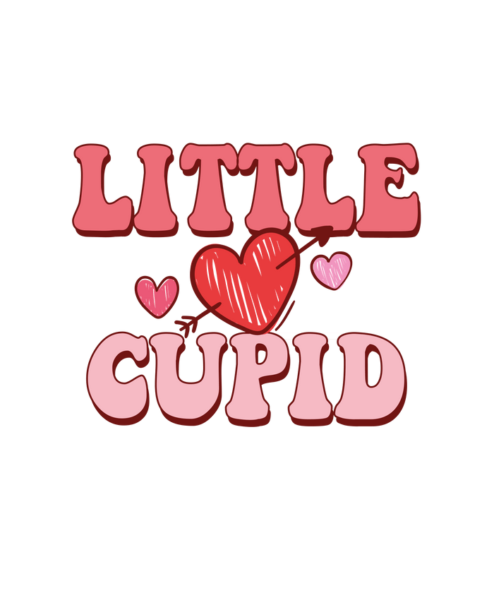 Little Cupid Valentine's Day Design pressed on a garment