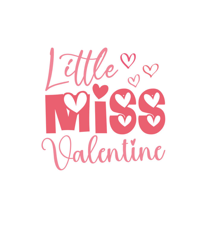 Little Miss Valentine's Day Design pressed on a garment