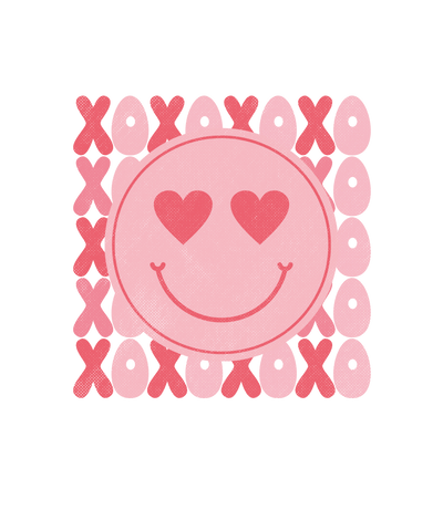 XOXO Smile Valentine's Day Design - DTF Ready | DTF Dallas - DTF Dallas 