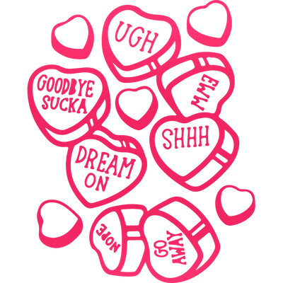 Valentine's Day Love Candy Design - DTF Ready To Press - DTF Dallas 