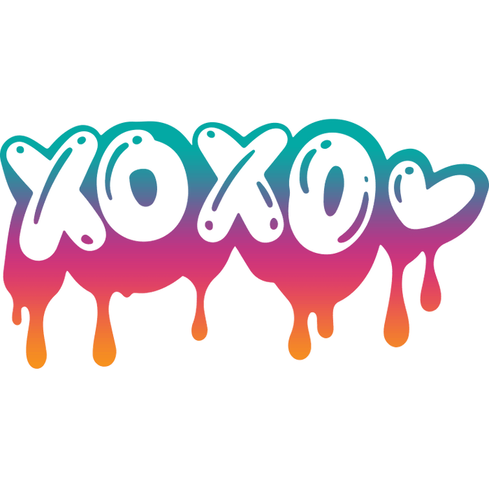 Valentine's Day Xoxo Design pressed on a garment