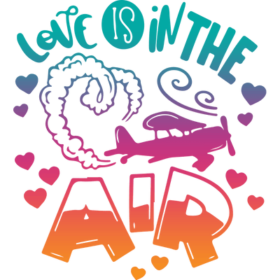 Valentine's Day Plane Design - DTF Ready To Press - DTF Dallas 