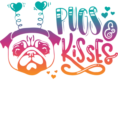 Pugs & Kisses Valentine's Day Design | DTF Dallas - DTF Dallas 