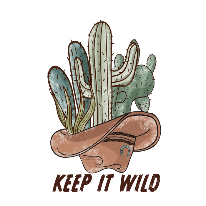 Western Keep It Wild Design pressed on a garment