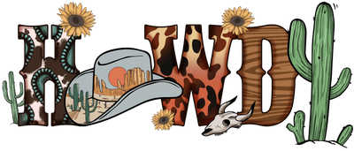 Howdy Western Design - DTF Ready To Press - DTF Dallas 